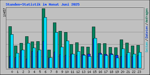 Stunden-Statistik im Monat Juni 2025