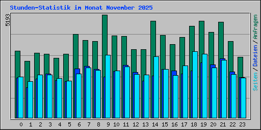 Stunden-Statistik im Monat November 2025